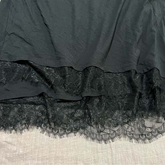 NWT Lane Bryant Black Long Sleeve Top Lace Trim Ruffles Business Plus Size 18/20 - Picture 4 of 7